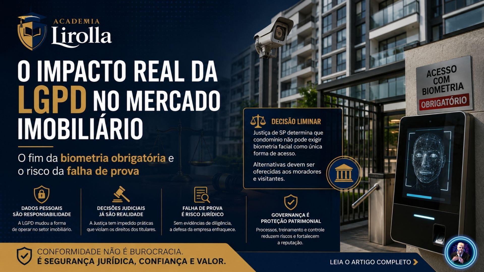 O Impacto Real da LGPD no Mercado Imobiliário: Biometria, Dados Sensíveis e o Risco da Falha de Prova